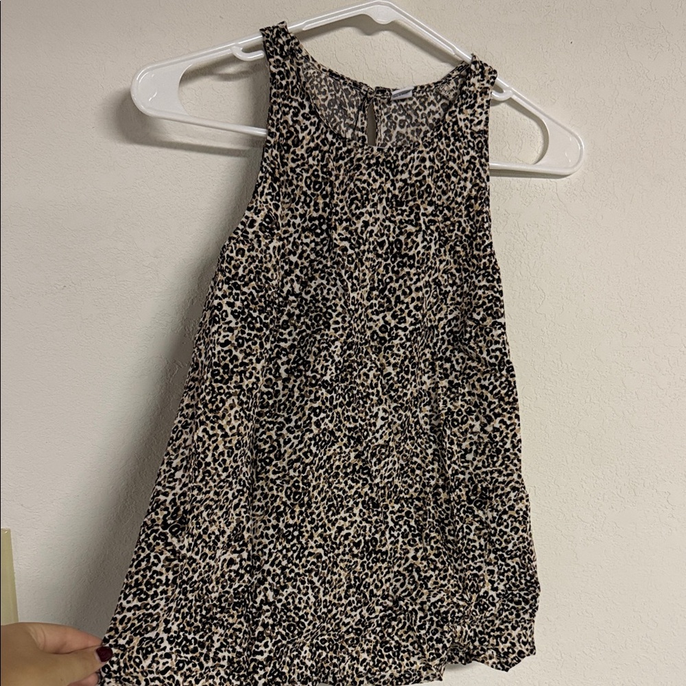 Old Navy Animal Print Sleeveless Blouse